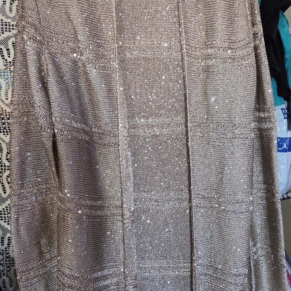 New Gold Sparkle Women's Cardigan